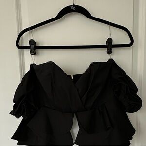 Nasty Gal - Strapless Peplum Ruffle Top